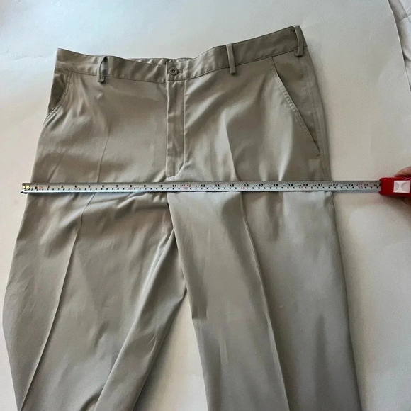 Men's  Chino Golf Trousers, Grayish Beige, size 36, 32 Length - Picture 12 of 13